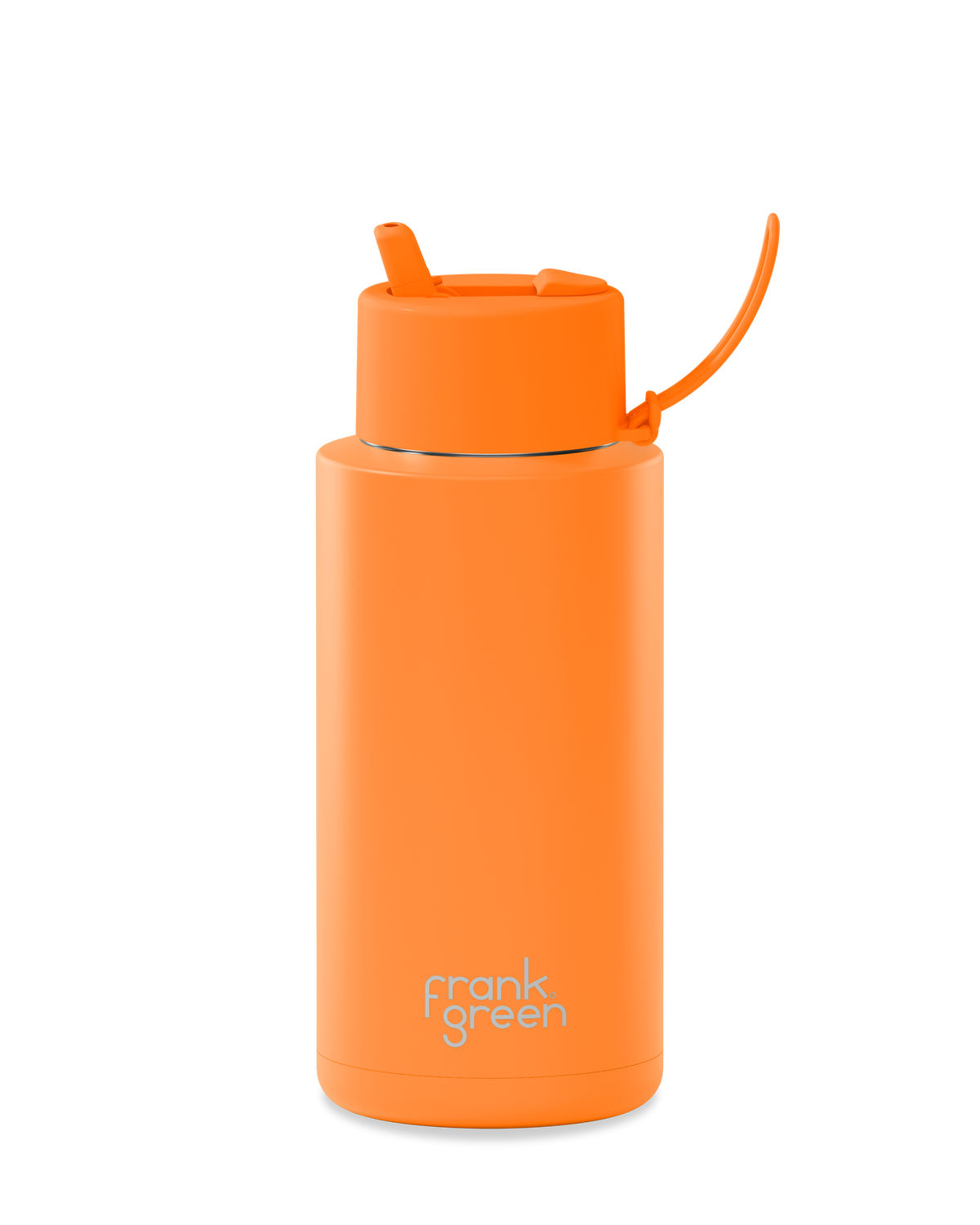 Ceramic Reusable Bottle - 34oz / 1,000ml - Neon Orange