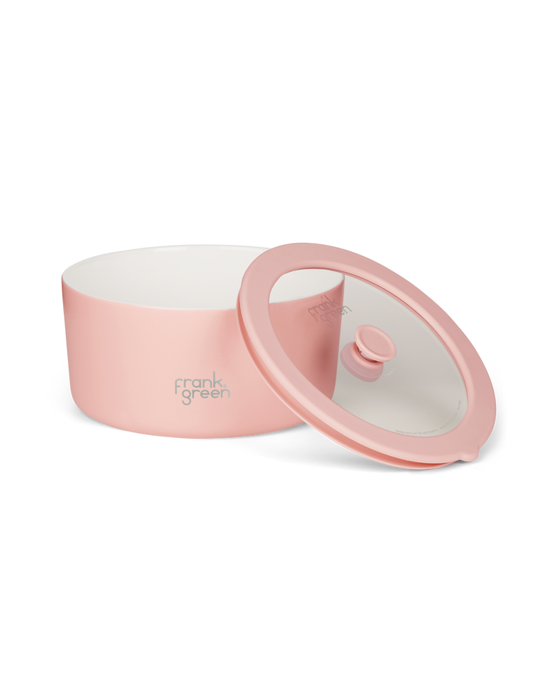 1.5L Porcelain Bowl with Glass Lid